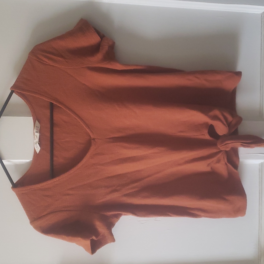Vanilla Star Burnt Orange Top with tie in front!